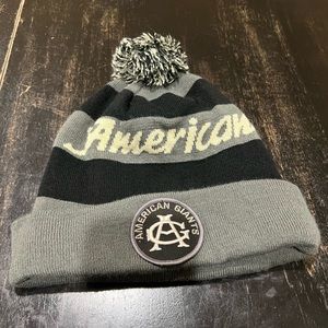 American Giants Knit Cuff Pom Beanie by Common Union - NEW